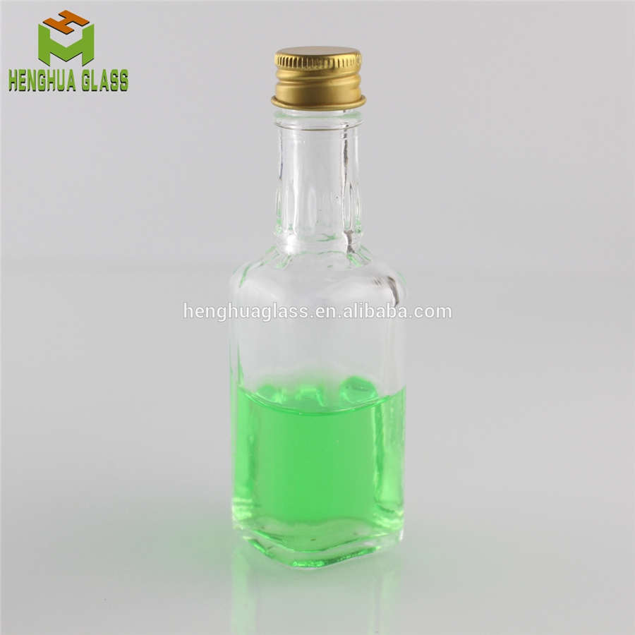 50ml square glass spirit bottle liquor bottle
