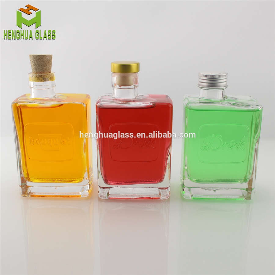 300ml 11oz square glass bottle