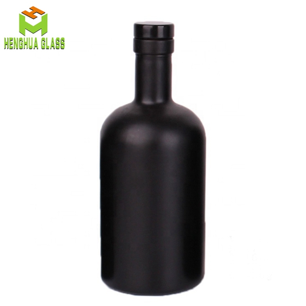 black gin glass bottle